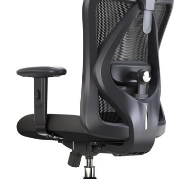Ergonomic Office Chair for Big and Tall People Adjustable Headrest with 2D Armrest Lumbar Support and PU Wheels Swivel Tilt Function Black